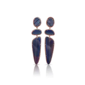 14k Boulder Opal Triple Drop Earrings