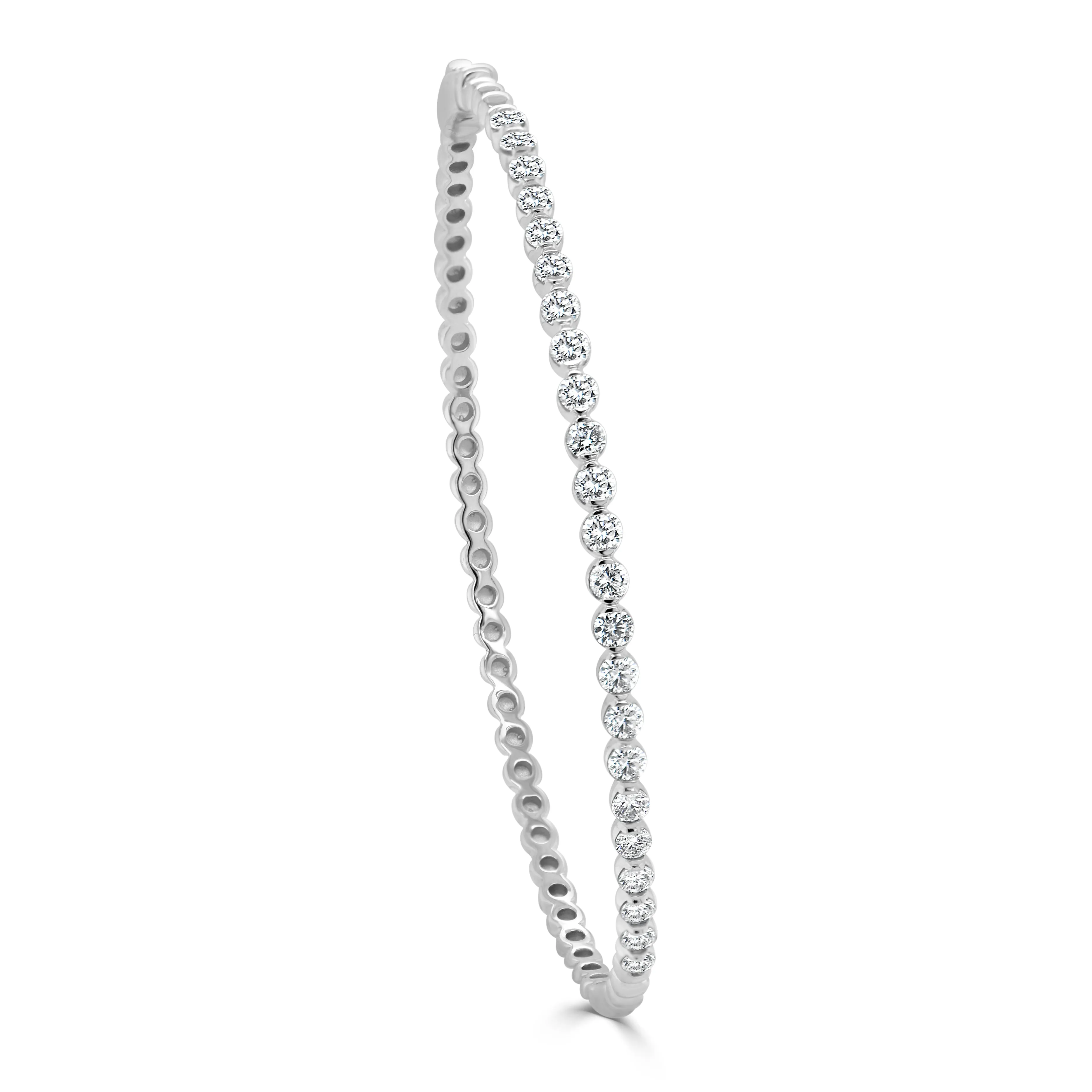 14K Gold & Diamond Bangle - 1.27ct