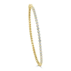 14K Gold & Diamond Bangle - 1.27ct