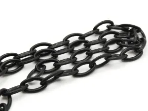 15.75 Inch  Black Plastic Oval Chain  40cm chain Jewelry Findings 13x8mm links Smileyboy
