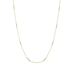 16" Turquoise Bar Chain Necklace
