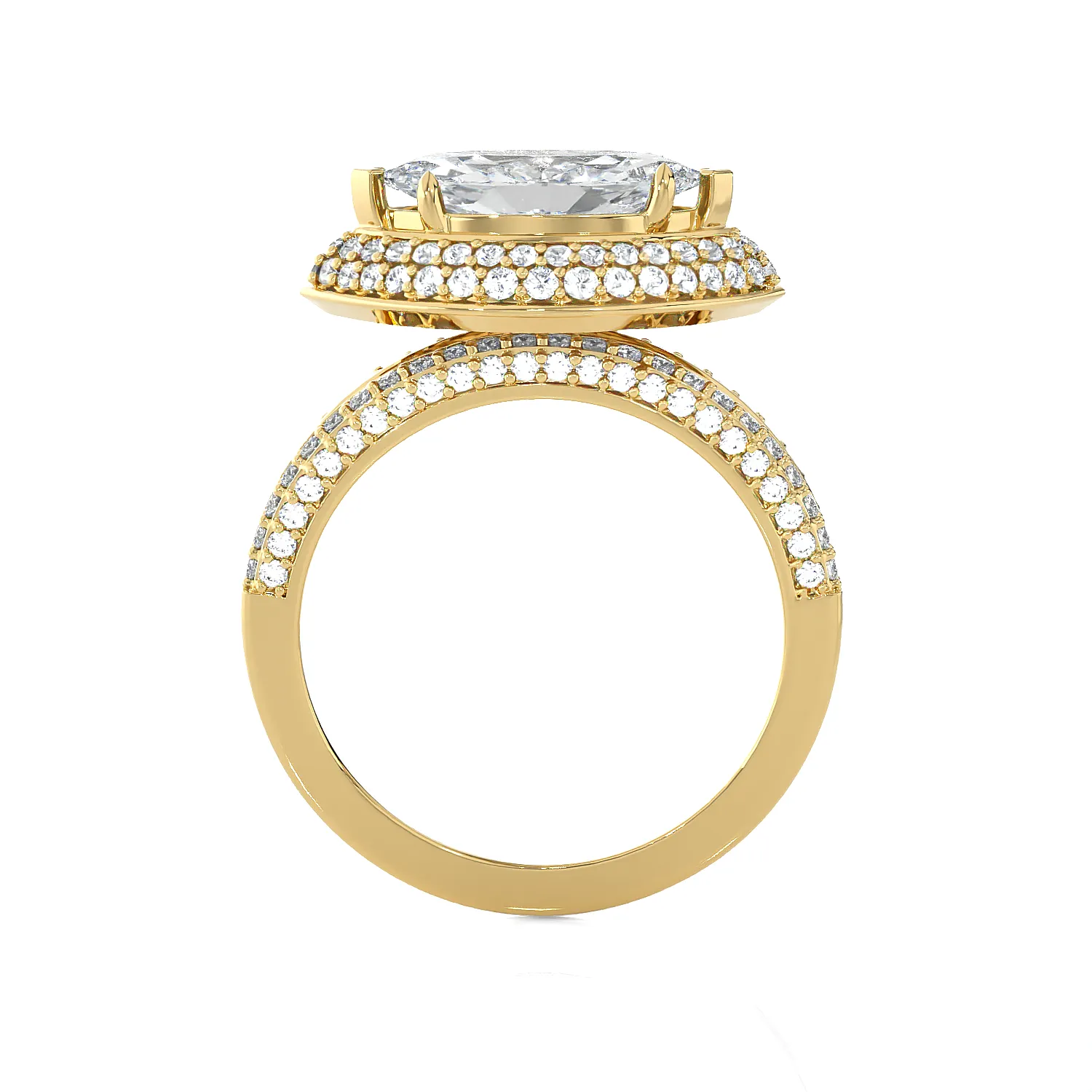 2 1/3 ctw Marquise Lab Grown Diamond Halo Engagement Ring