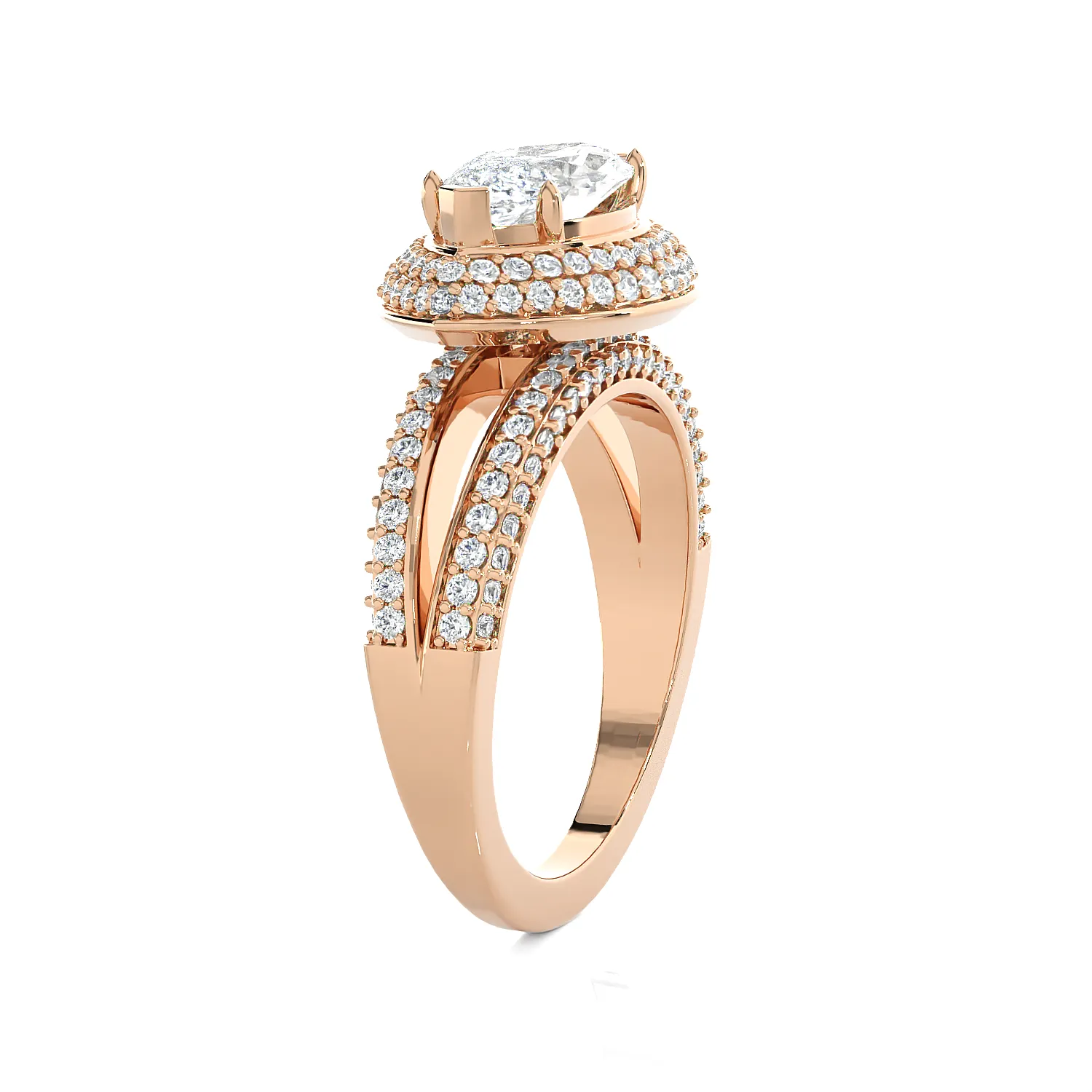 2 1/3 ctw Marquise Lab Grown Diamond Halo Engagement Ring