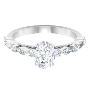 2 CT Moissanite Solitaire Engagement Ring For Women