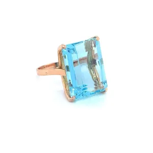 20.50CT. AQUAMARINE SET IN 14K ROSE GOLD AT REGARD JEWELRY IN AUSTIN, TX.
