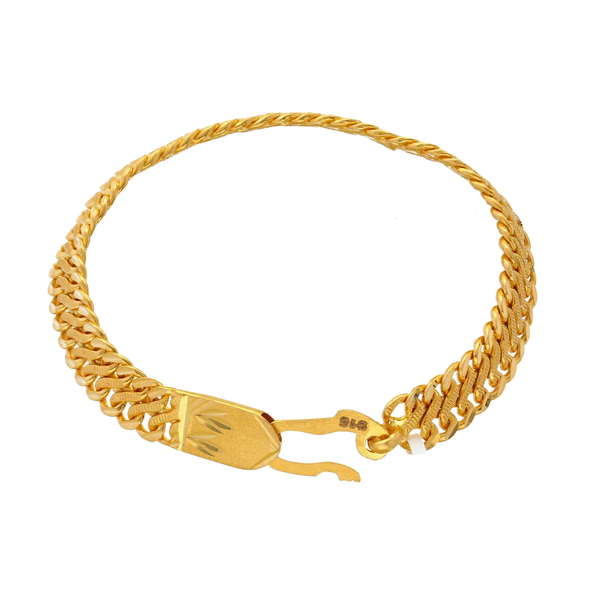 22K Yellow Gold Men's Chain Link Bracelet  (30.3 gm)