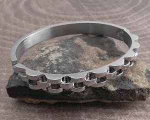 3 Row Hinge Clamp Bangle 8"