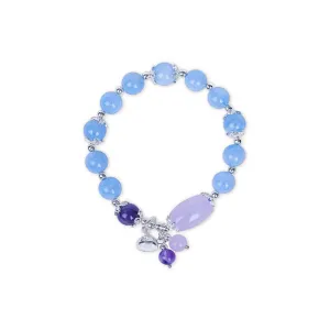925 Silver Handmade Aquamarine Amethyst Bracelet