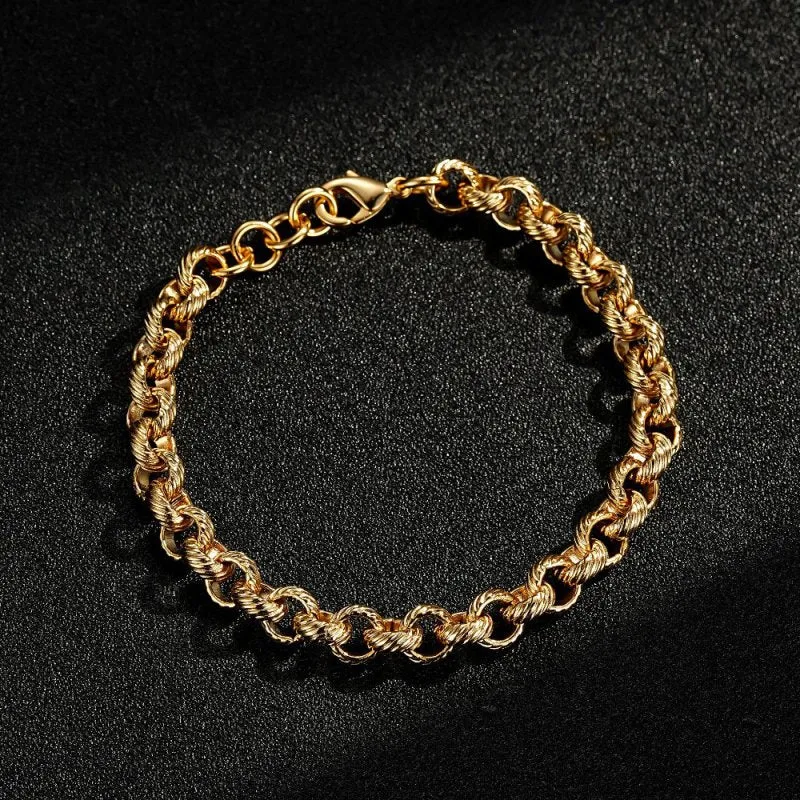 9mm Gold Filled Bonded Lined Pattern Belcher Set 8/22 Inches