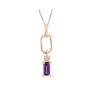 Amethyst Baguette Necklace