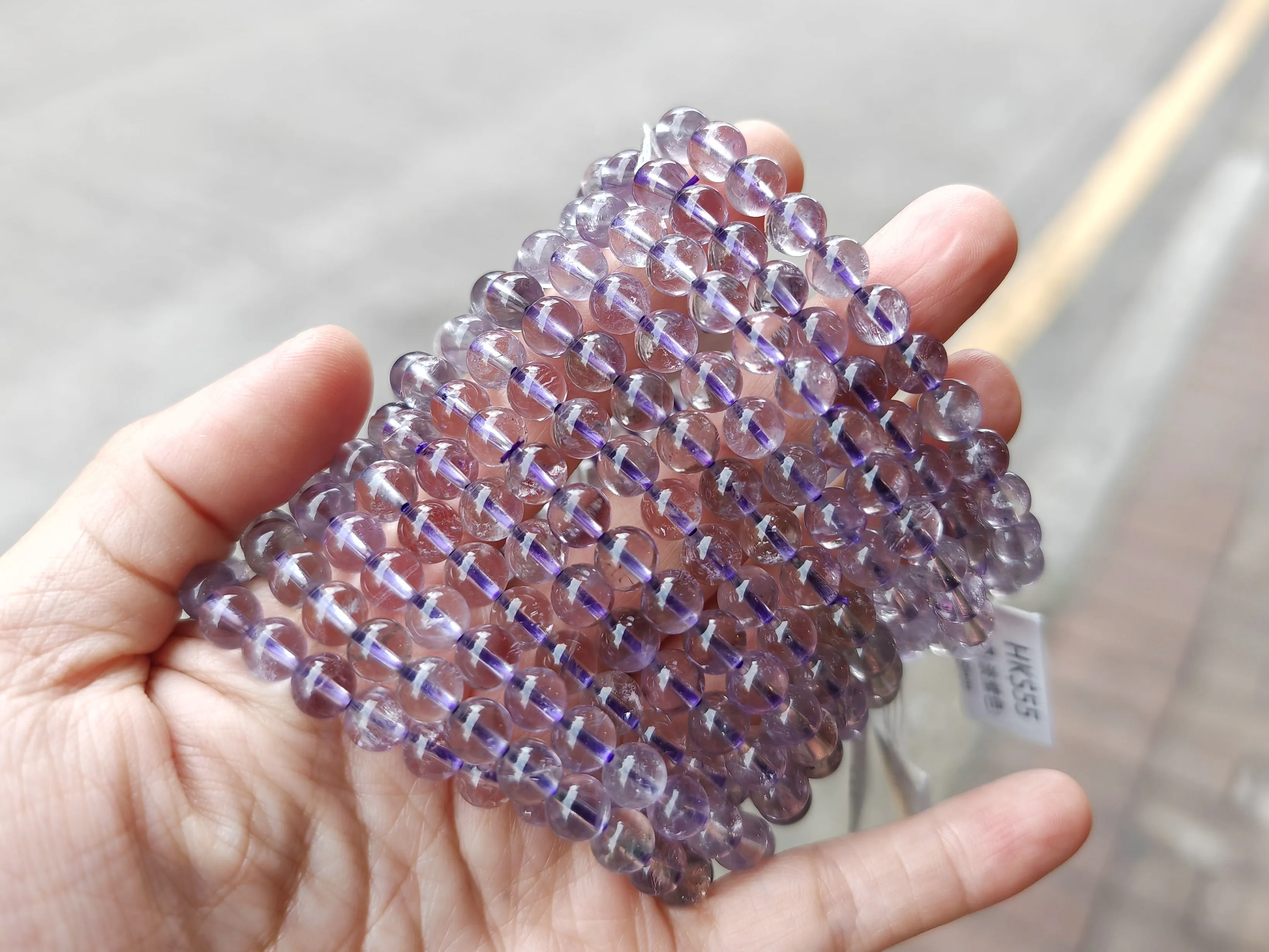 Amethyst, Bracelet, Single-Loop Elastic |  紫晶, 淡紫色, 單圈手鏈