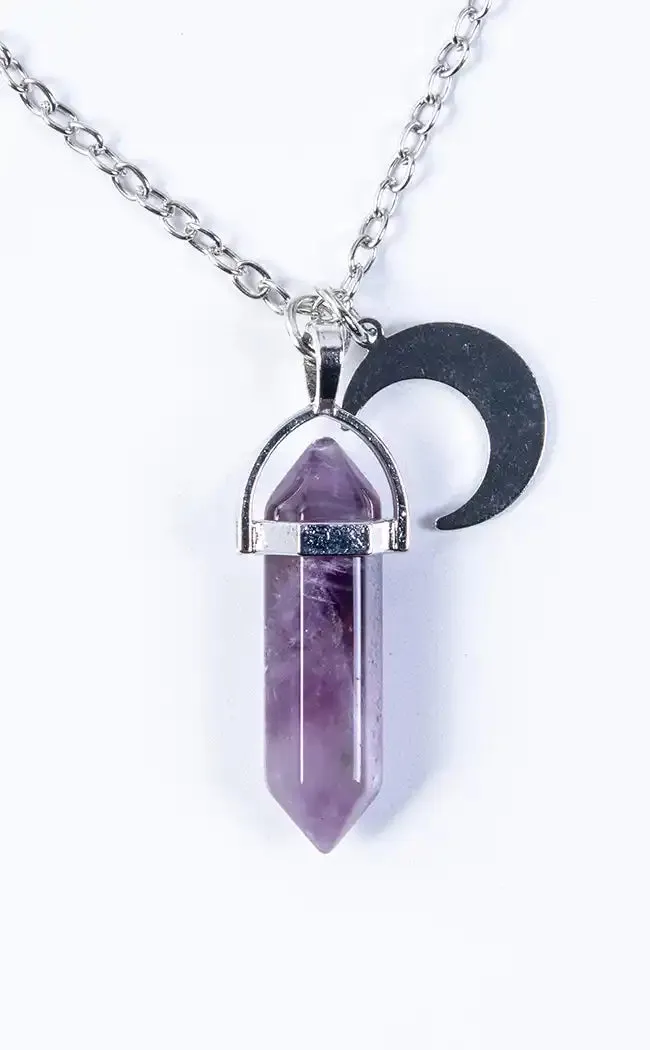Amethyst Moon Necklace