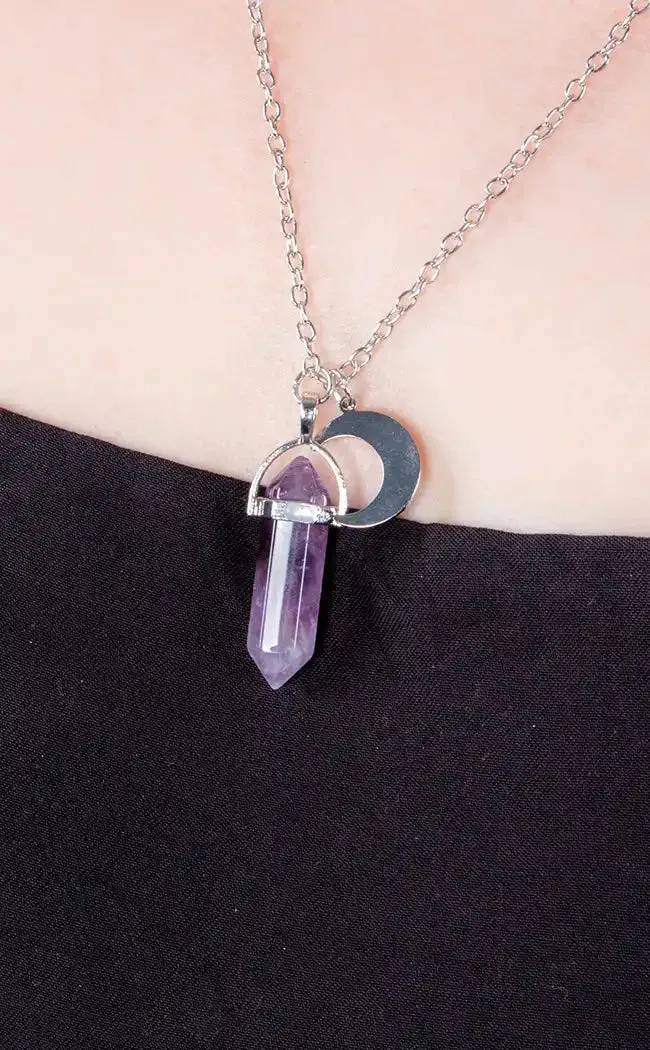 Amethyst Moon Necklace