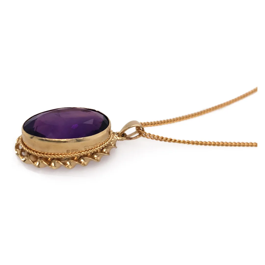 Amethyst Pendant Necklace
