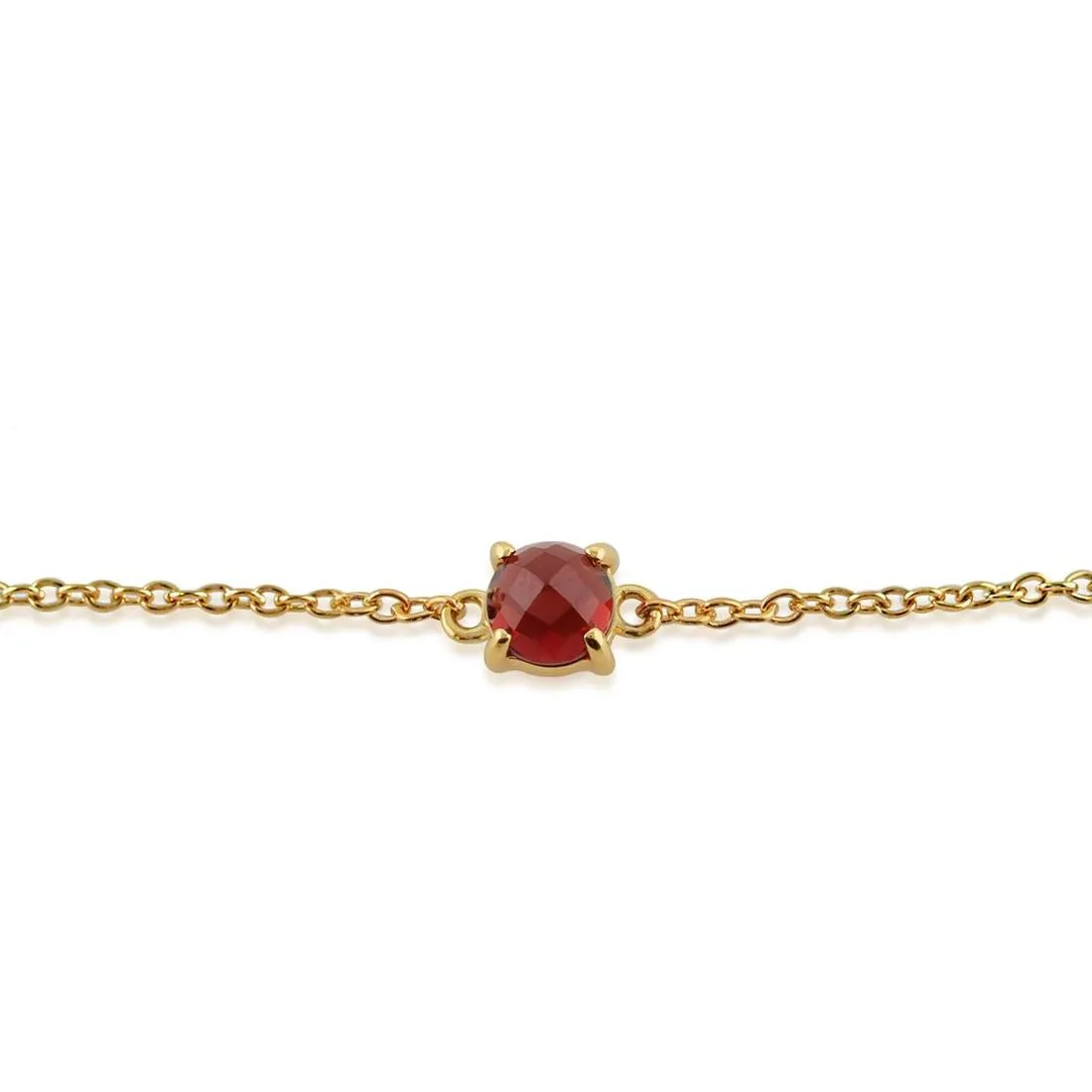 Amour Damier 9ct Gelbgold 0,66 CT Granat Klaue Set Checkerboard 19cm Armband von Gemondo