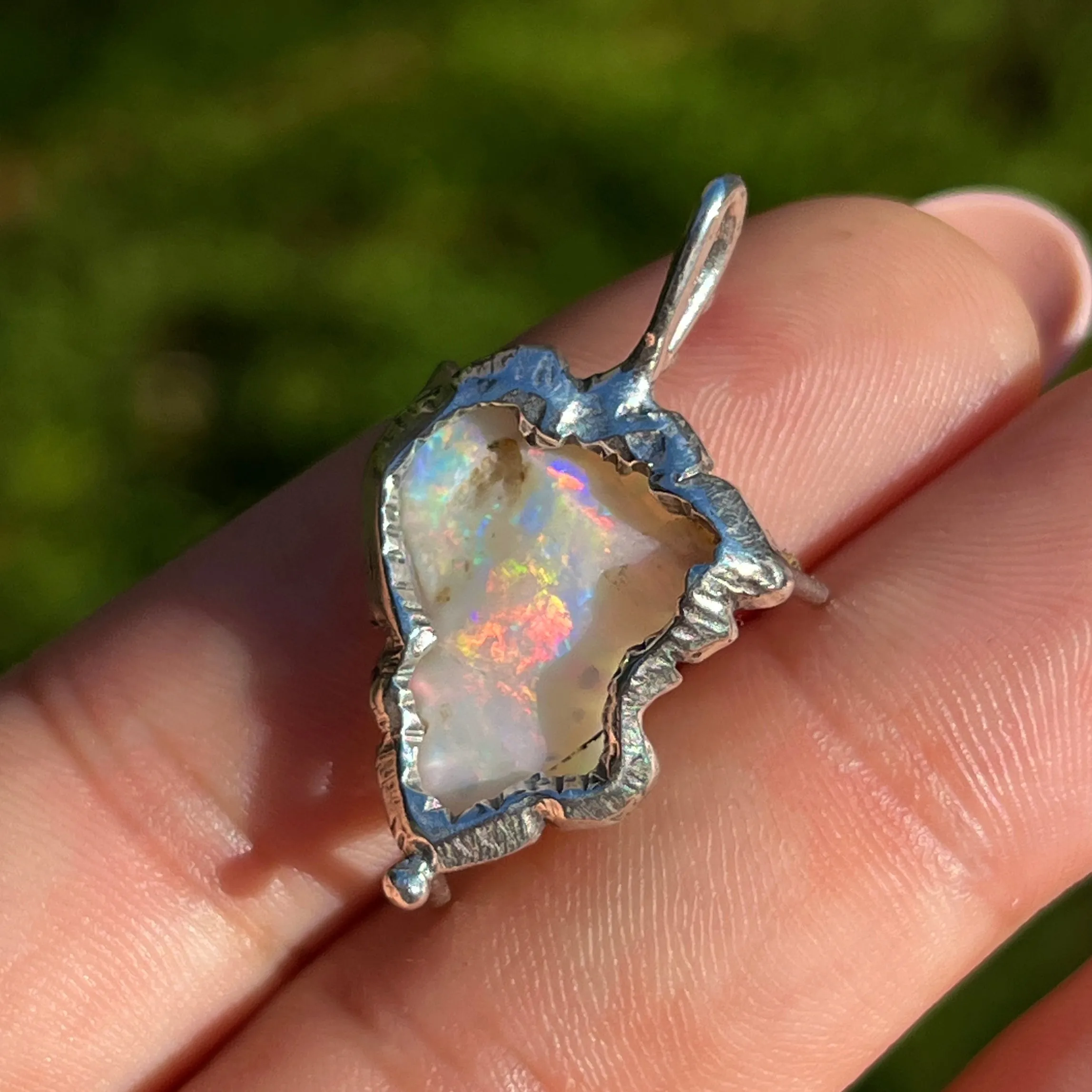 AVAILABLE PRE-ORDER- Carved Opal Silver Pendant