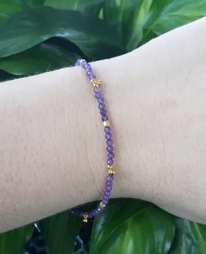 AVF Amethyst & Gold Beaded Bracelet (SI3663 & SI3785)
