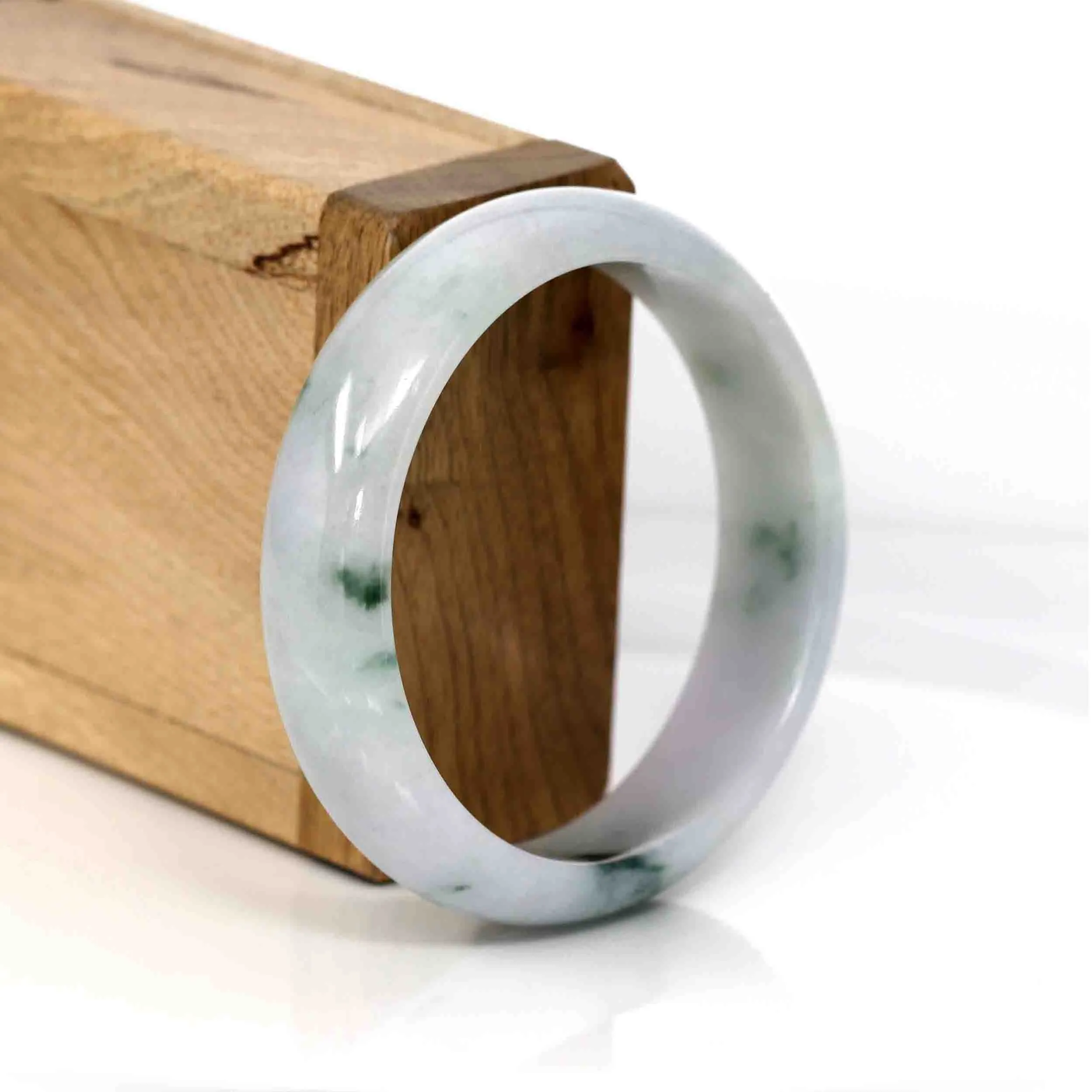 Baikalla Classic Real Jade Jadeite Bangle Bracelet ( 56.80 mm )#334