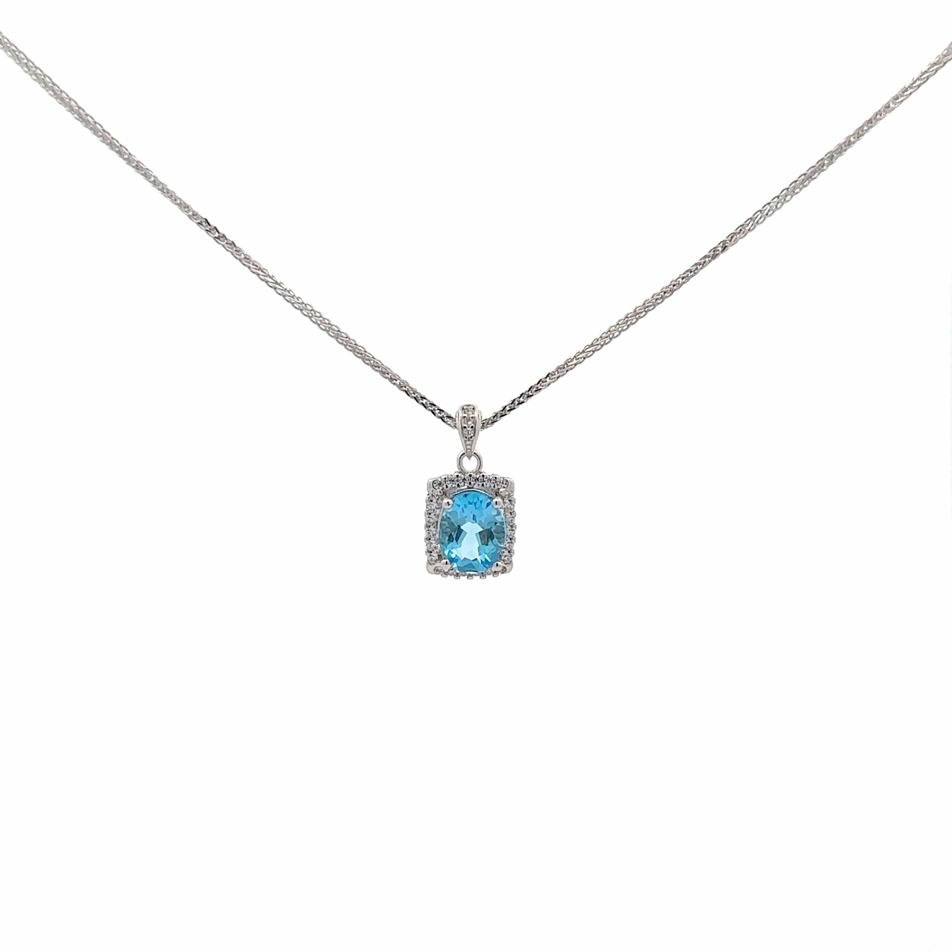 Baikalla™ Classic Sterling Silver Natural Amethyst Citrine Topaz Necklace With CZ