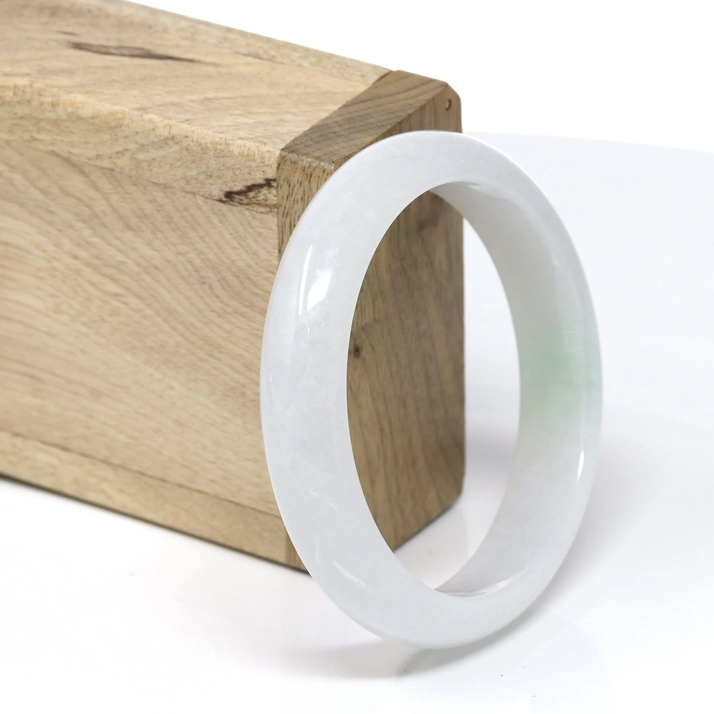 Baikalla™ "Classic Bangle" Genuine Burmese Jadeite Jade Bangle Bracelet (57.3mm)#537
