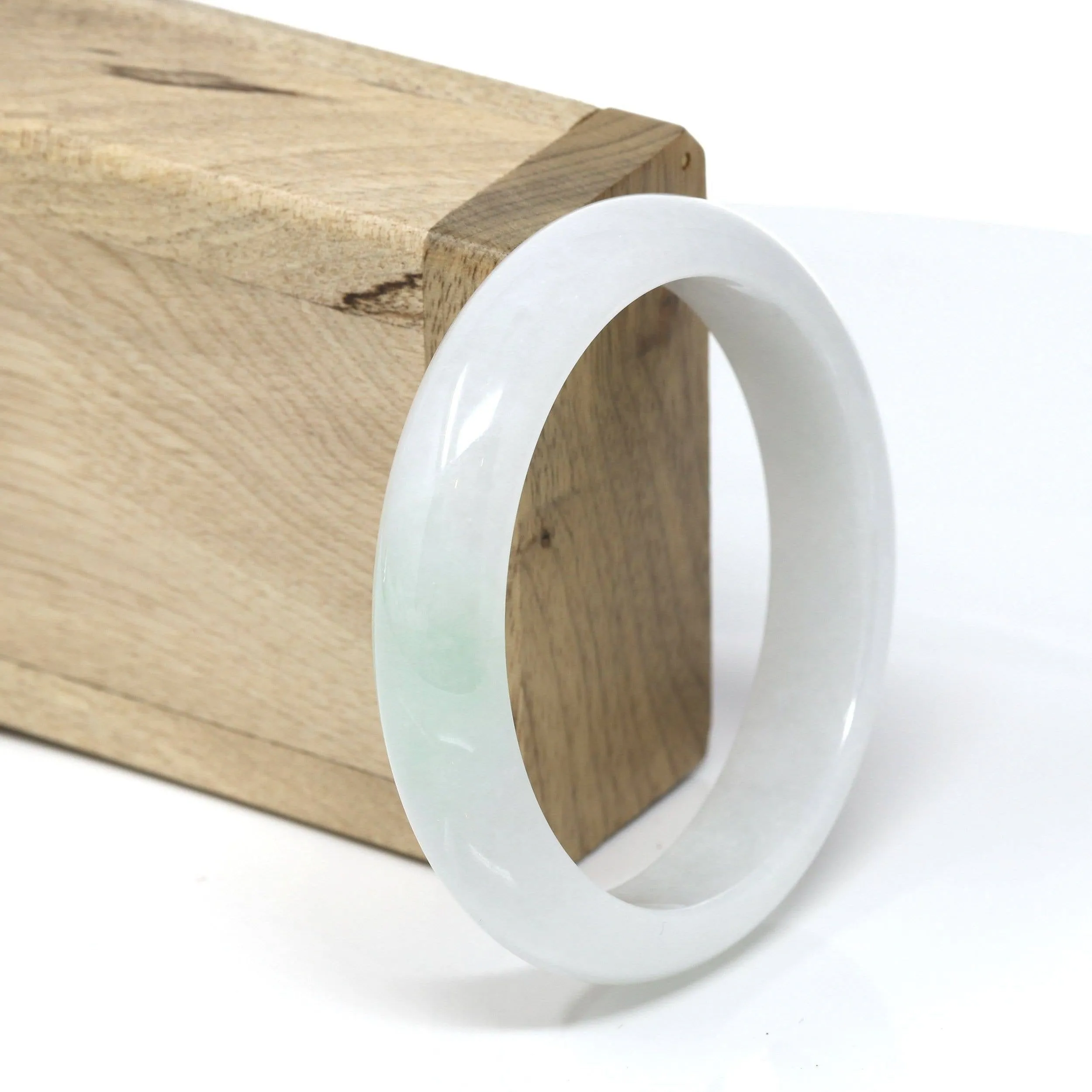 Baikalla™ "Classic Bangle" Genuine Burmese Jadeite Jade Bangle Bracelet (57.3mm)#537