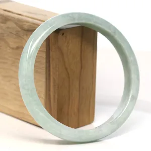 Baikalla "Half Round" Light Green Lavender Jadeite Jade Bangle Bracelet (66.3 mm) #T420