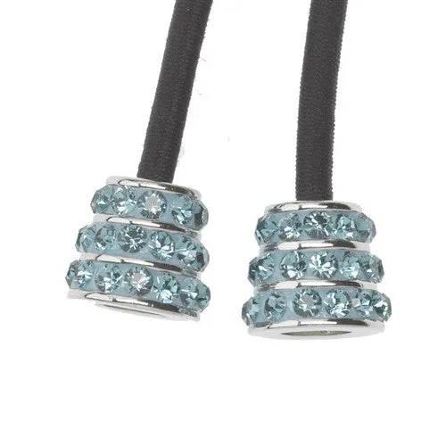 Bell Charms with Aquamarine Crystal