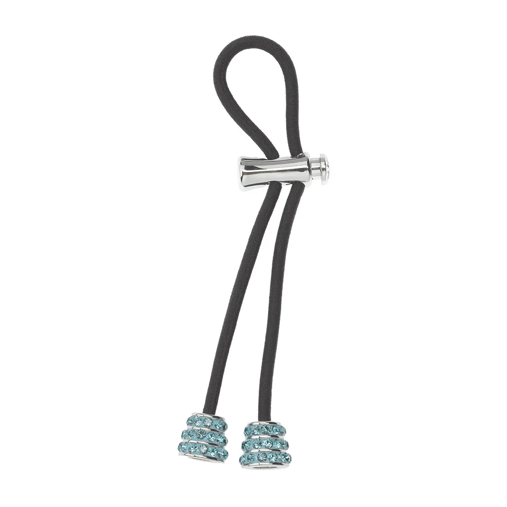 Bell Charms with Aquamarine Crystal