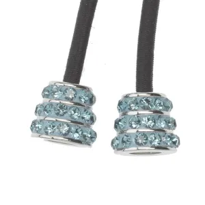 Bell Charms with Aquamarine Crystal