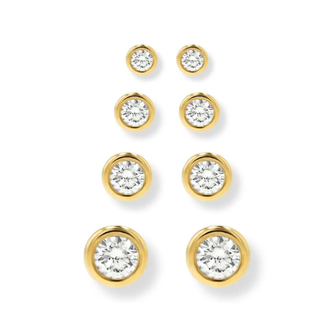 Bezel CZ Diamond Studs