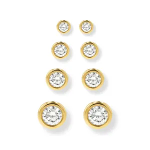 Bezel CZ Diamond Studs