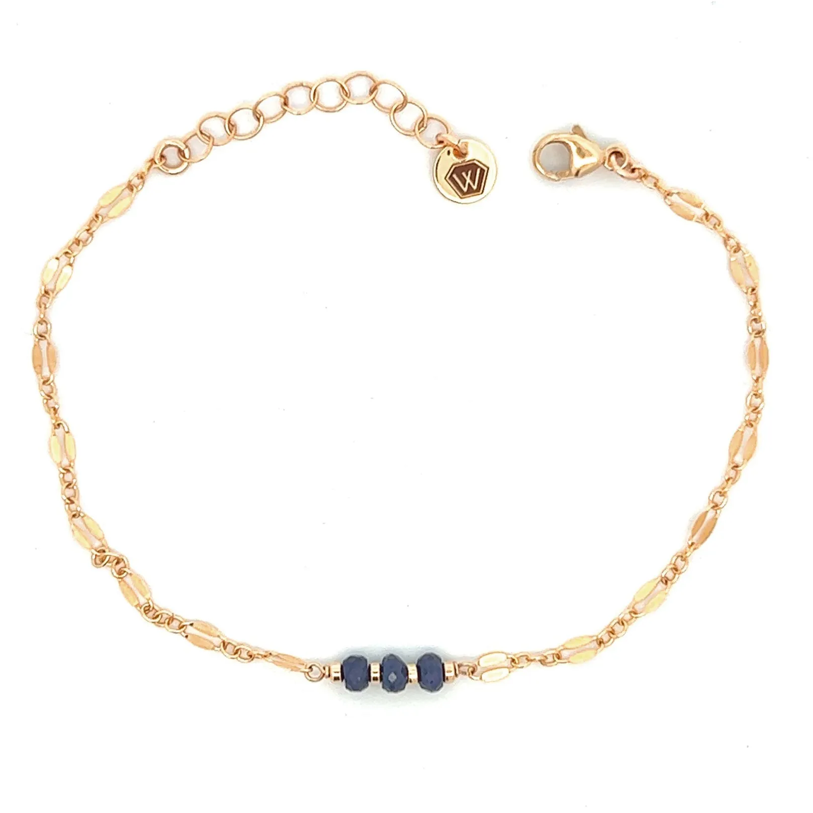 birthstone sequin chain bracelet