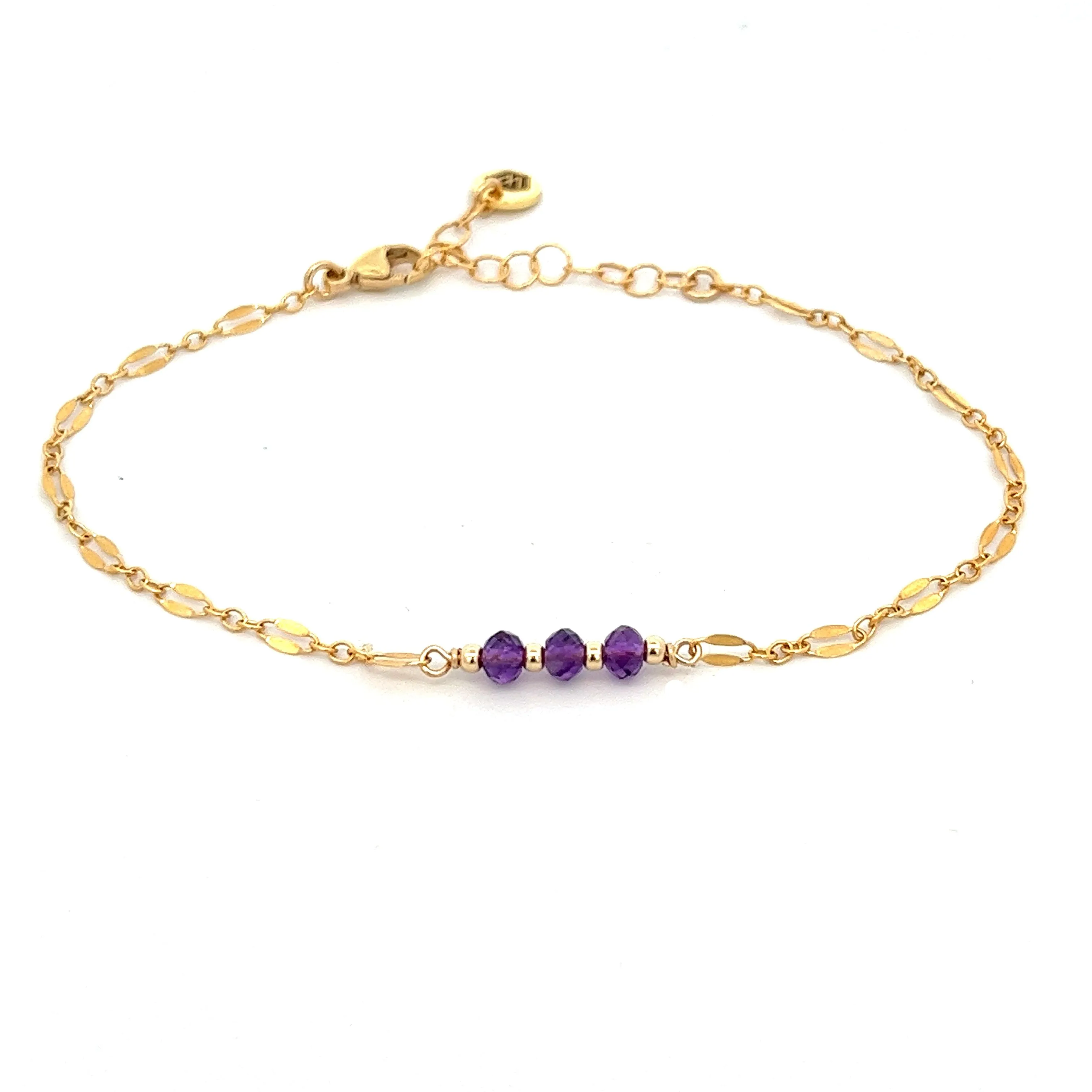 birthstone sequin chain bracelet