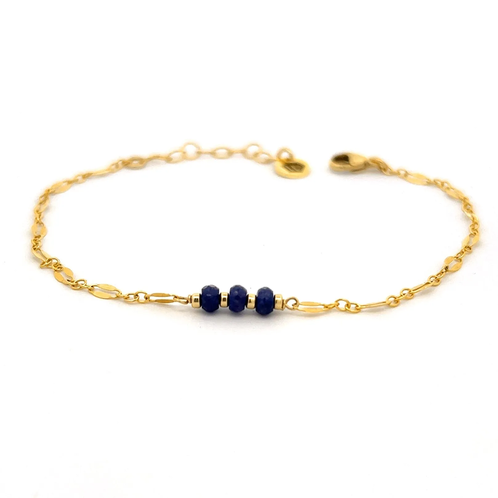 birthstone sequin chain bracelet