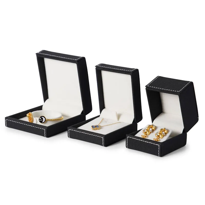 Black PU Leather Bracelet Chain Box H119