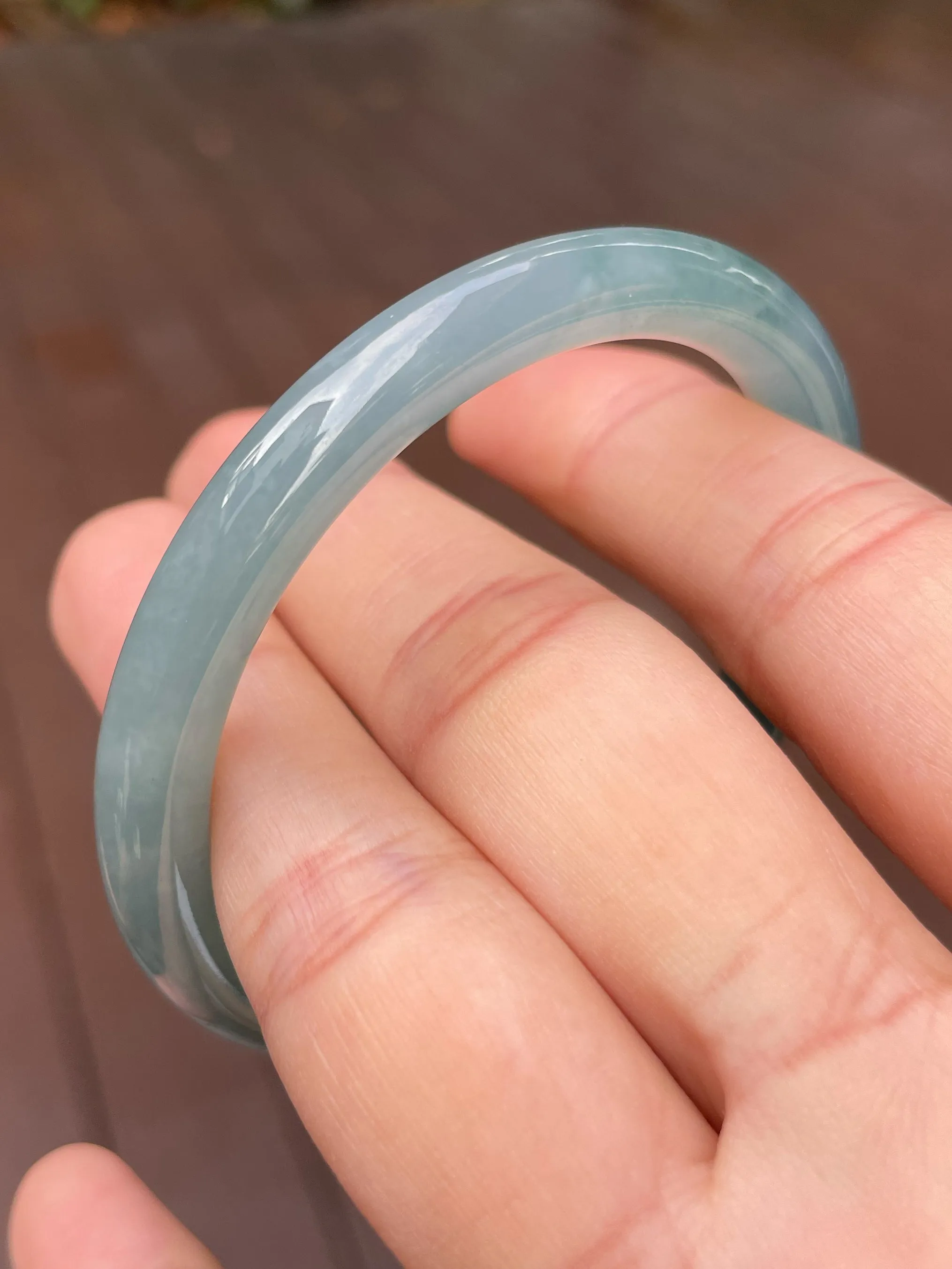 Blue Jade Bangle | 54mm (NJBA104)
