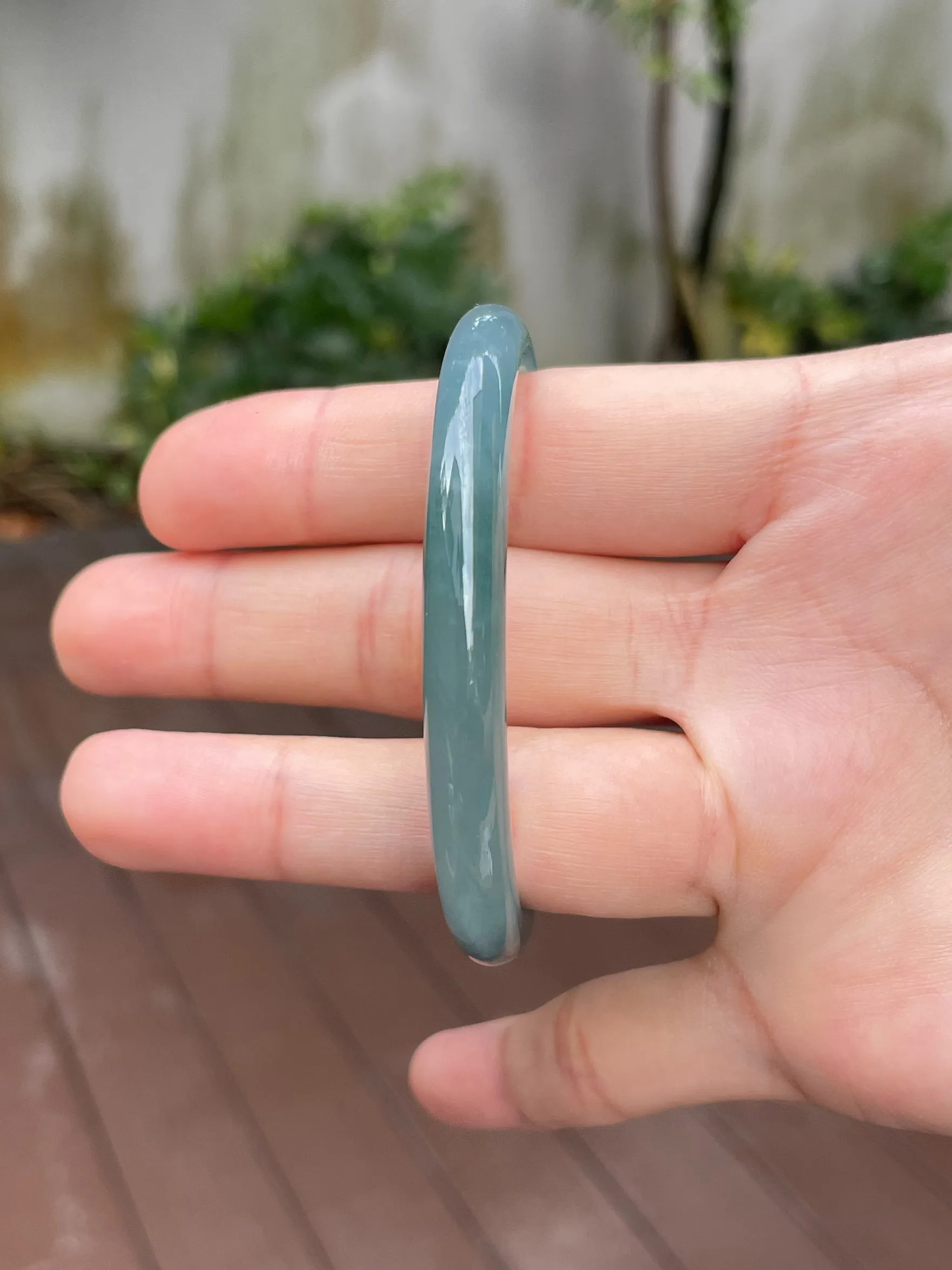 Blue Jade Bangle | 54mm (NJBA104)
