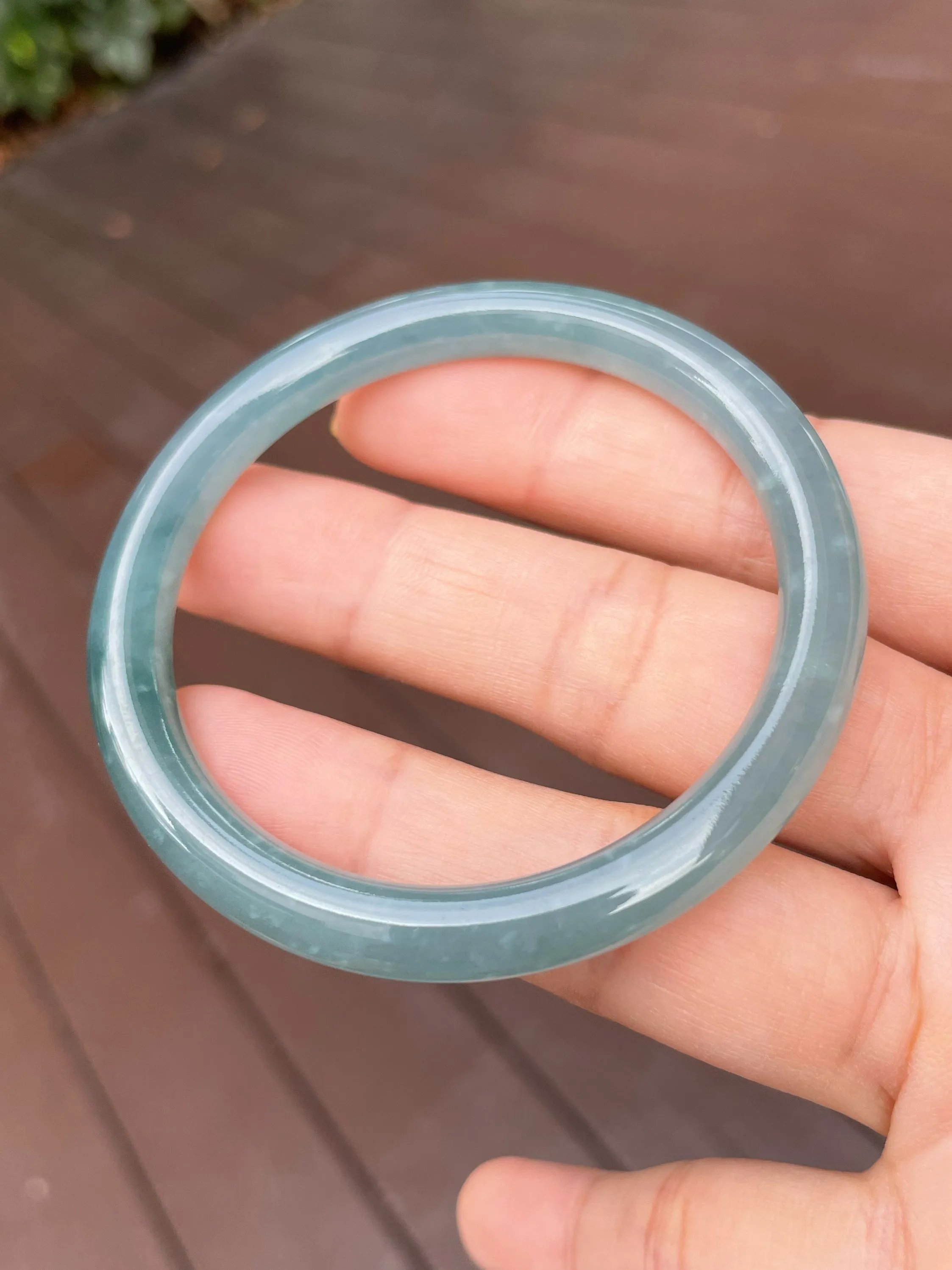 Blue Jade Bangle | 54mm (NJBA104)