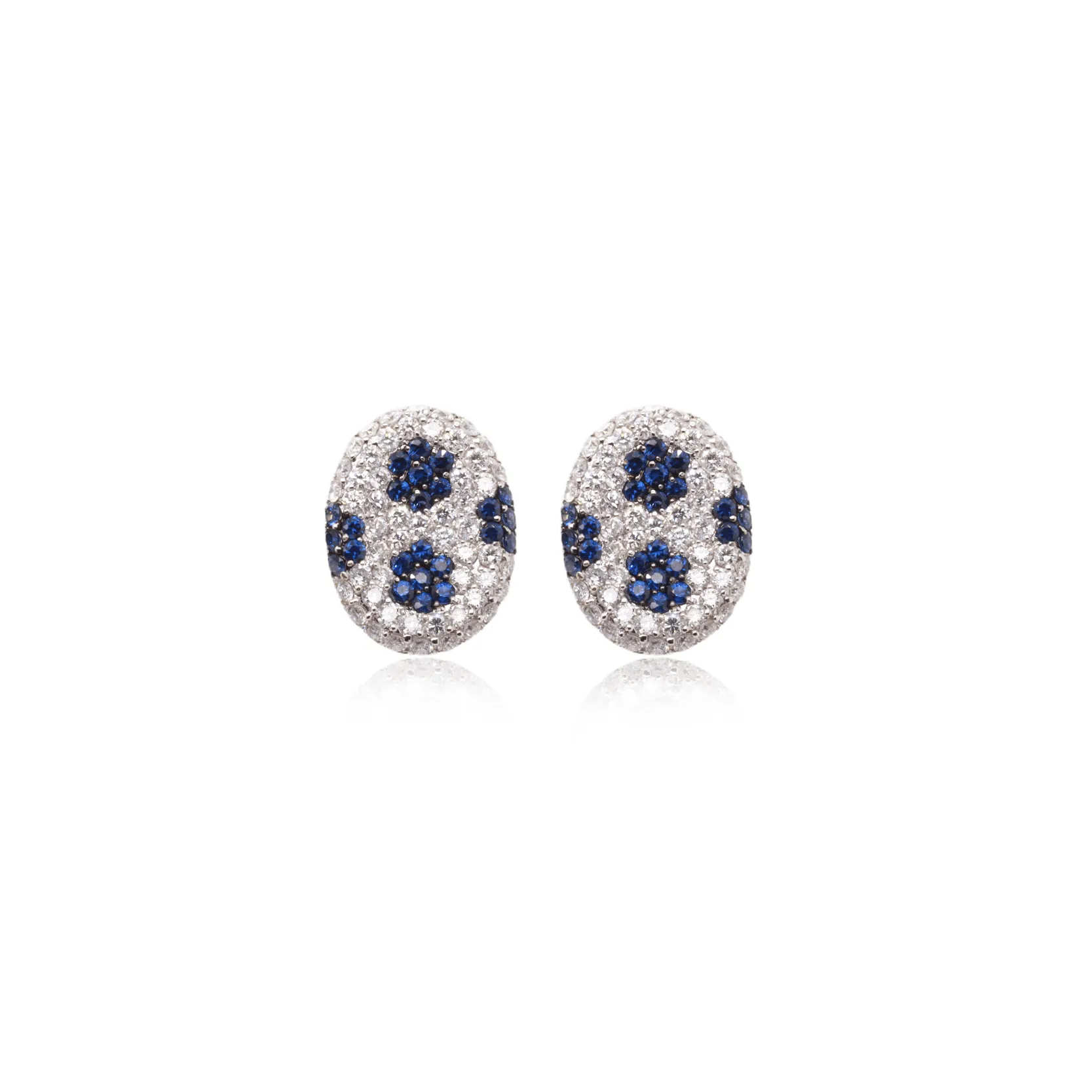 Blue Sapphire & Diamond Earring