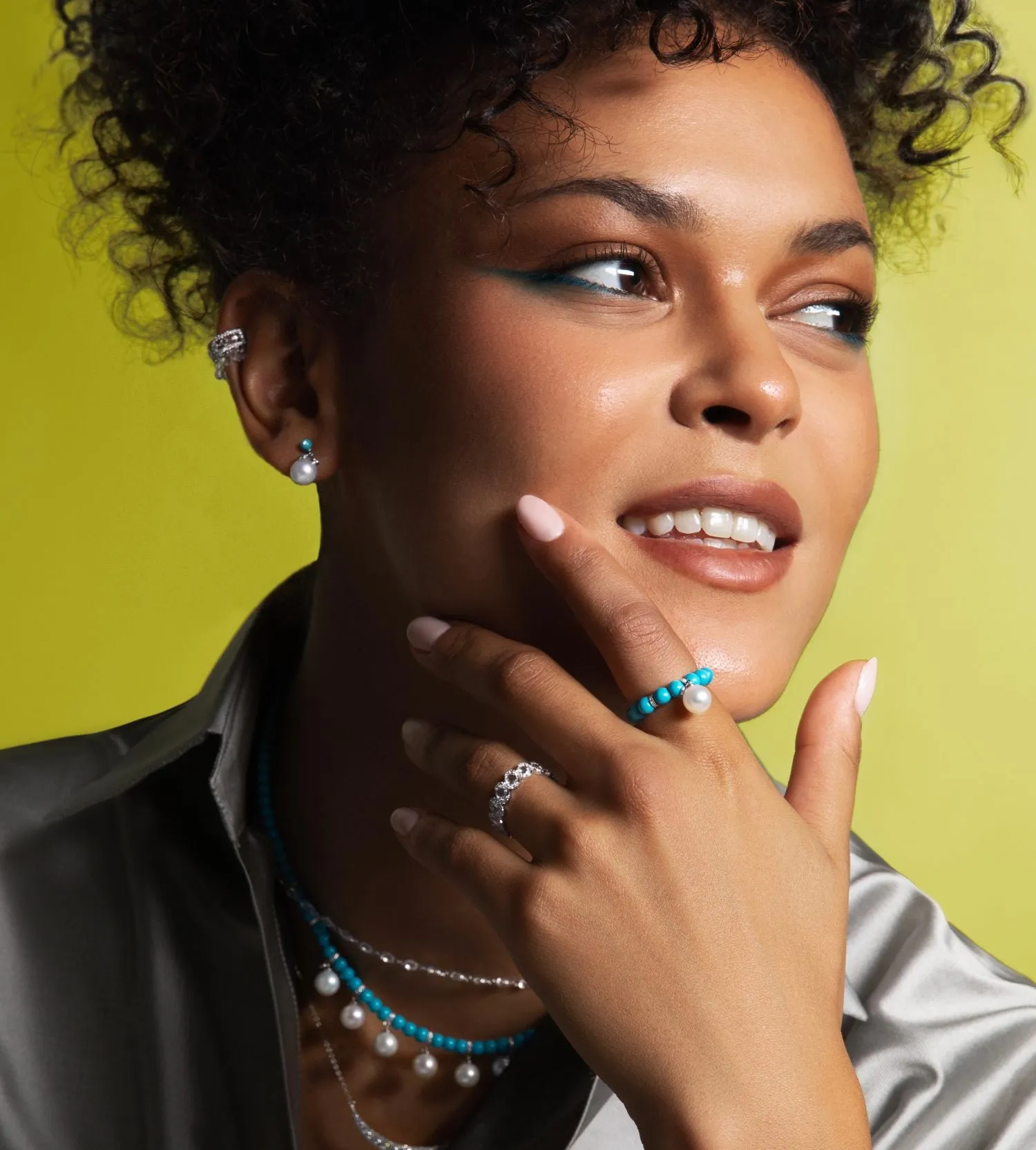 Bonbon turquoise earrings