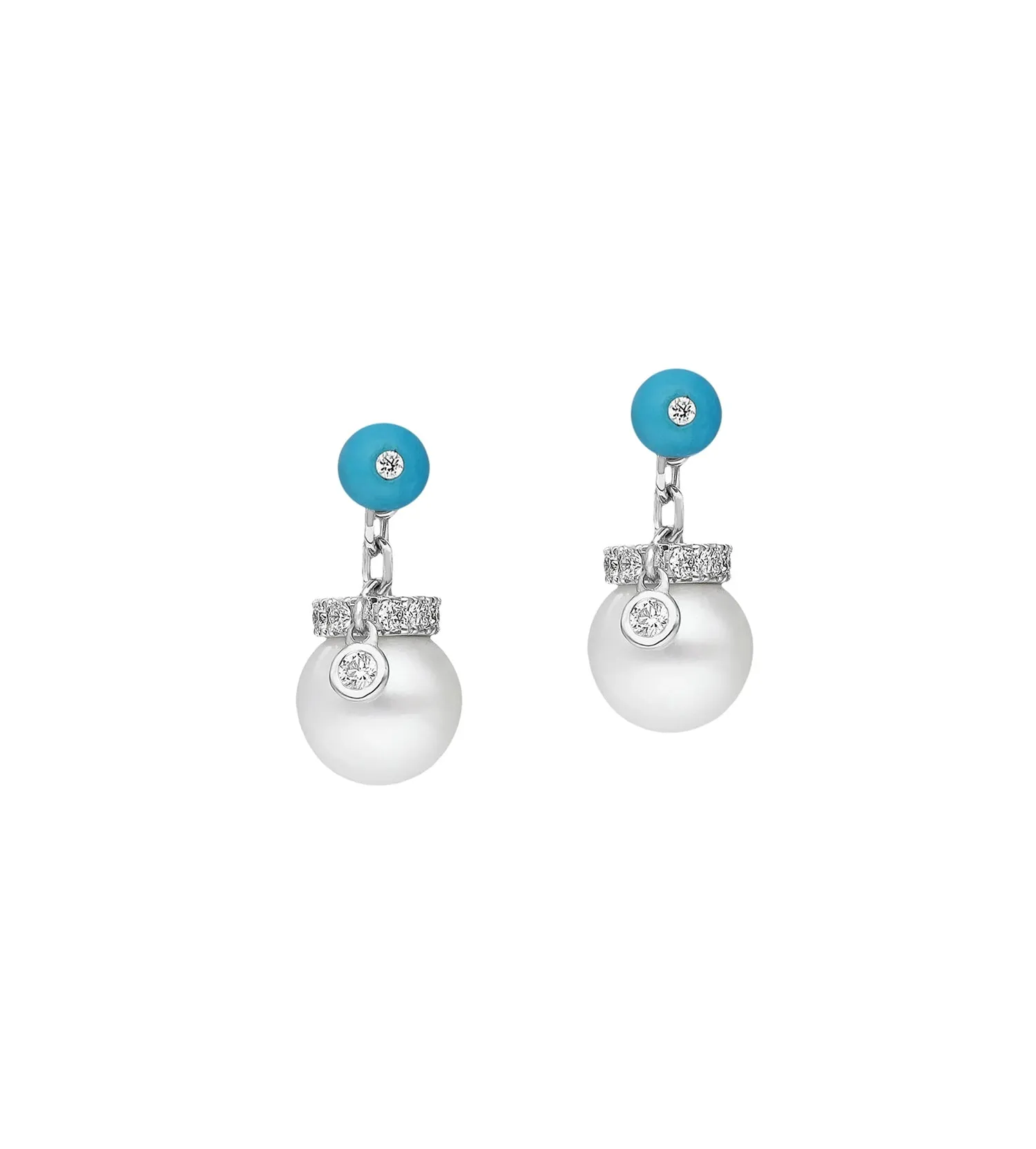 Bonbon turquoise earrings