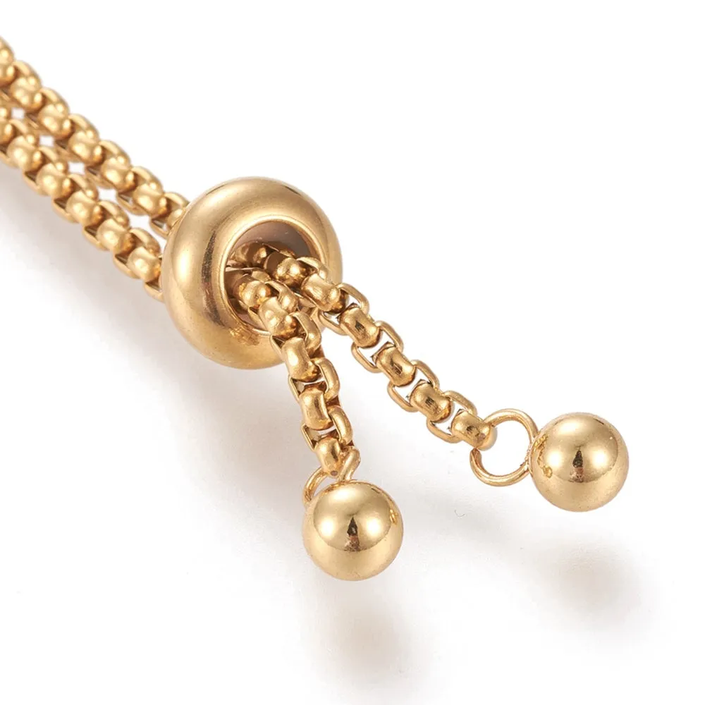 Box Bolo Bracelet Making - Plated Stainless - 10"