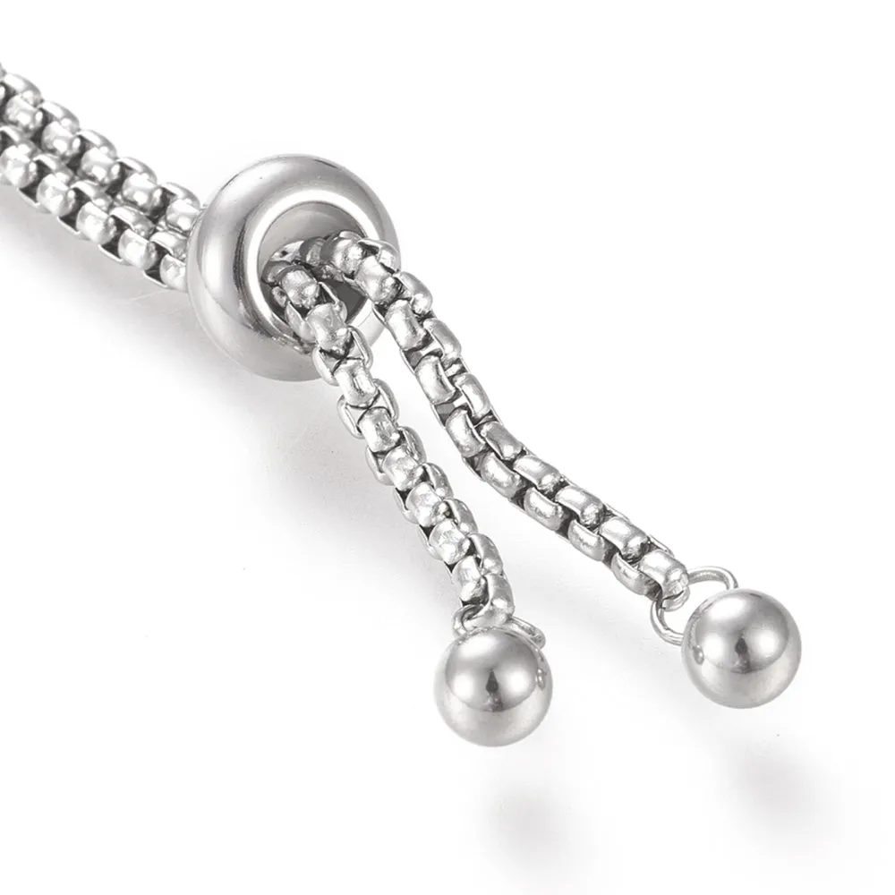 Box Bolo Bracelet Making - Plated Stainless - 10"