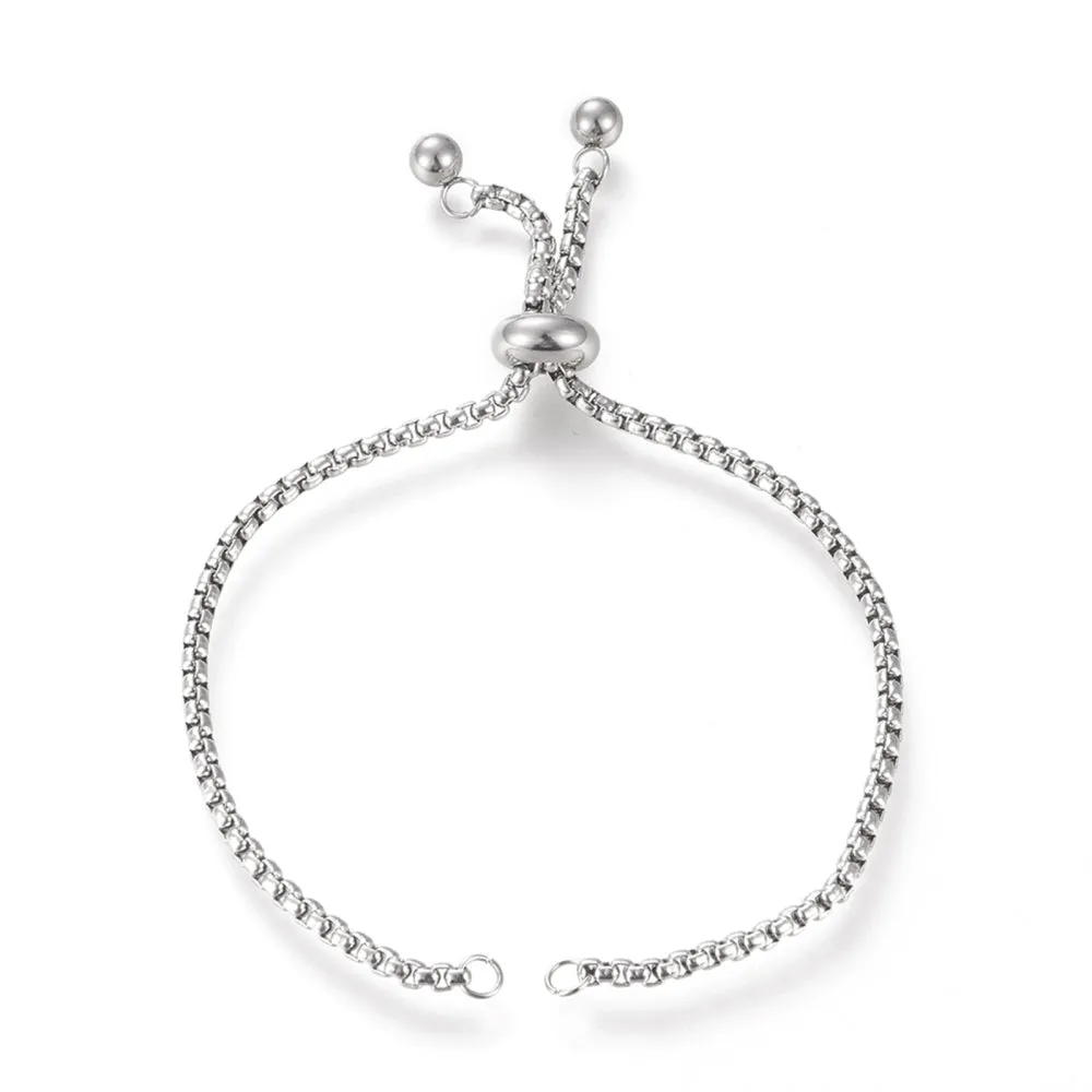 Box Bolo Bracelet Making - Plated Stainless - 10"