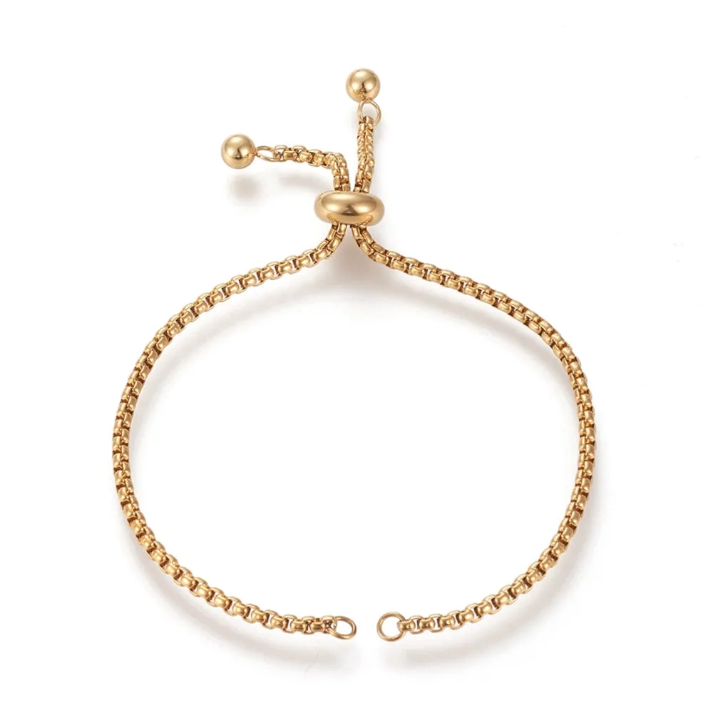 Box Bolo Bracelet Making - Plated Stainless - 10"