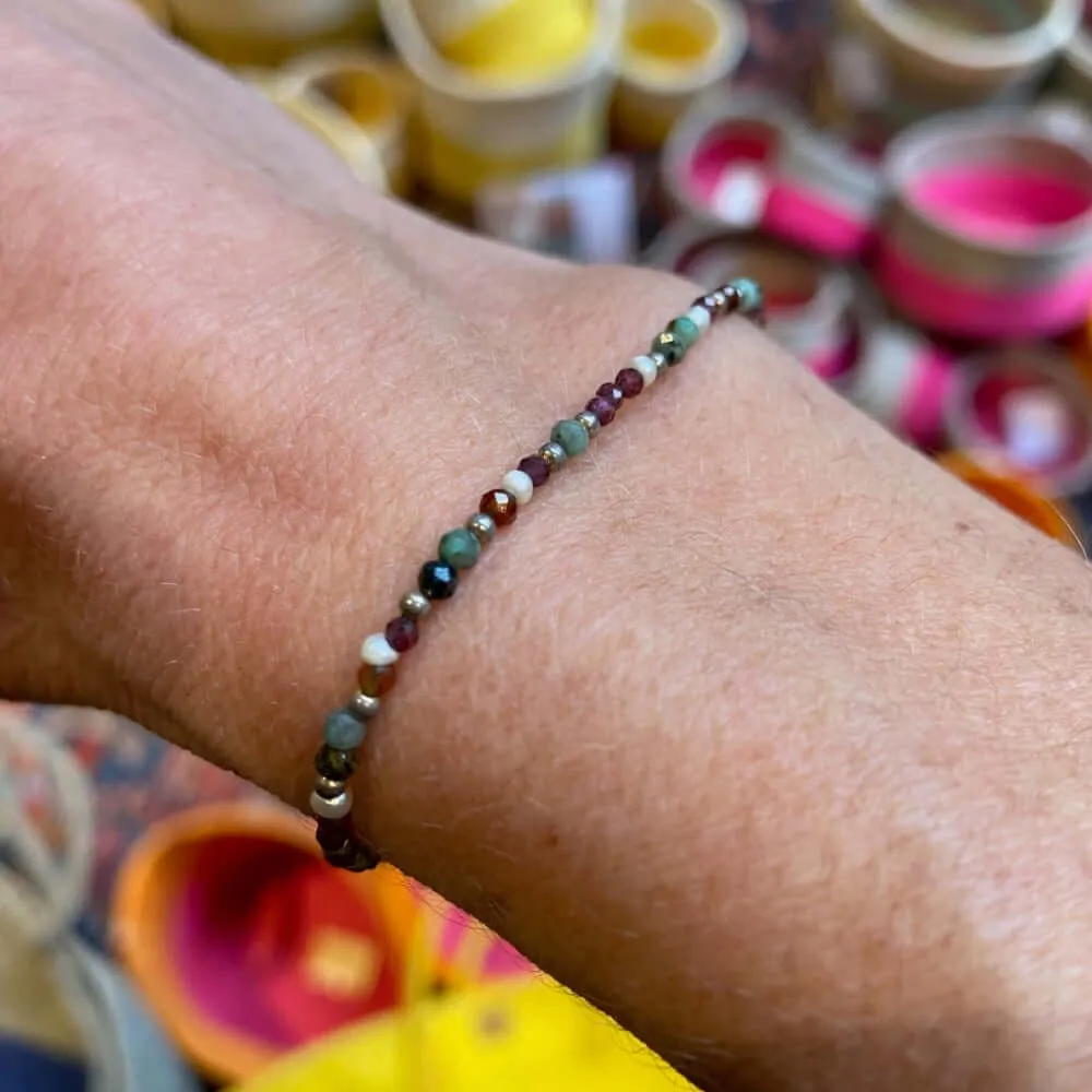 Bracelet Amethyst and Pearl Gold Plated