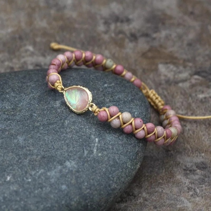 Buddhisttemple Natural Stone Double Bead Meditation Bracelet