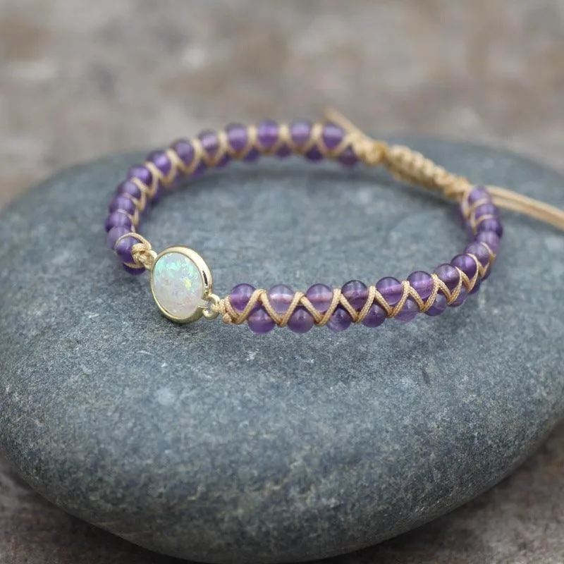 Buddhisttemple Natural Stone Double Bead Meditation Bracelet
