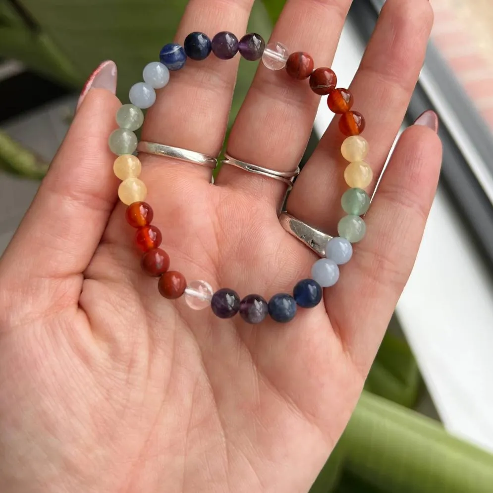 Chakra Beaded Crystal Bracelet