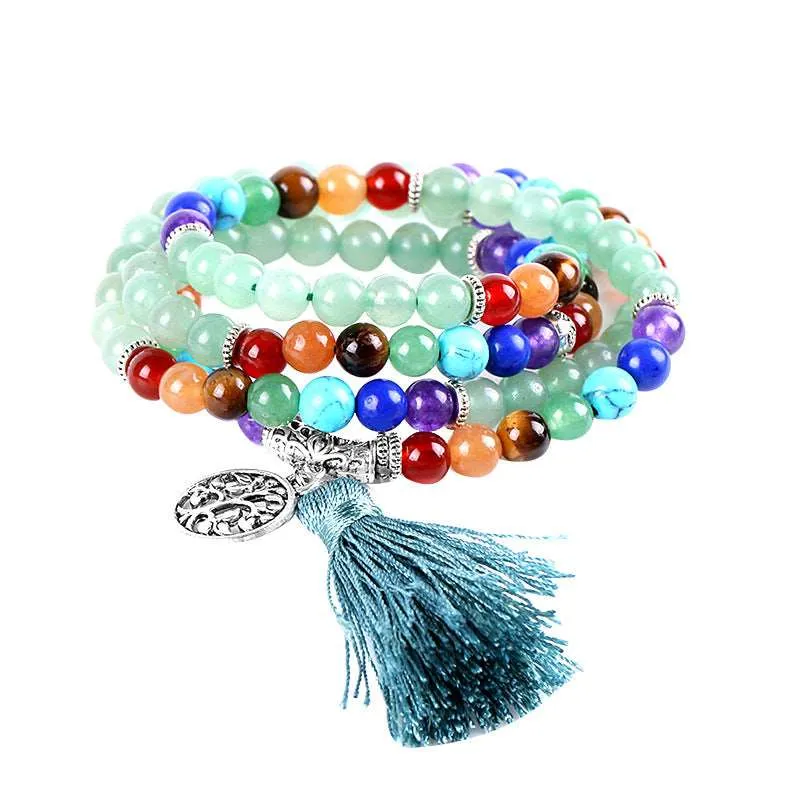 chakra energy stone bracelet
